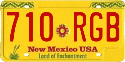 NM license plate 710RGB