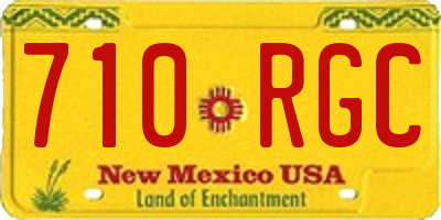 NM license plate 710RGC