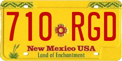 NM license plate 710RGD