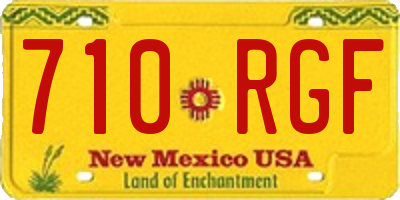 NM license plate 710RGF
