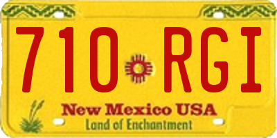NM license plate 710RGI