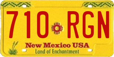 NM license plate 710RGN