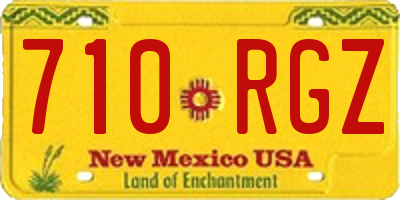 NM license plate 710RGZ