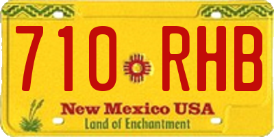 NM license plate 710RHB
