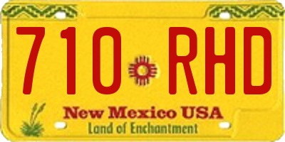 NM license plate 710RHD