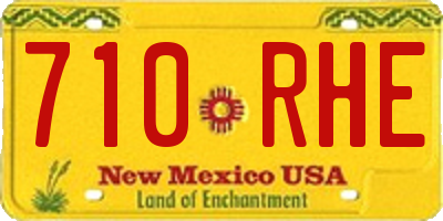 NM license plate 710RHE