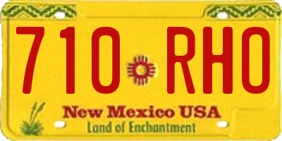 NM license plate 710RHO