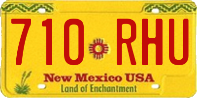 NM license plate 710RHU