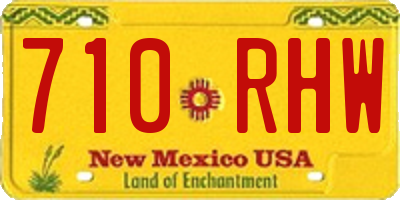 NM license plate 710RHW