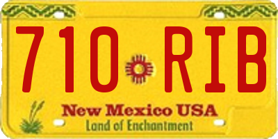 NM license plate 710RIB