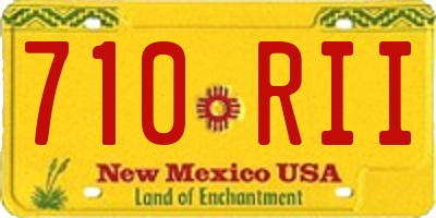NM license plate 710RII