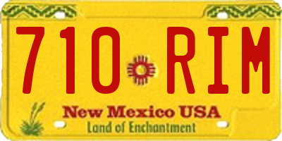 NM license plate 710RIM