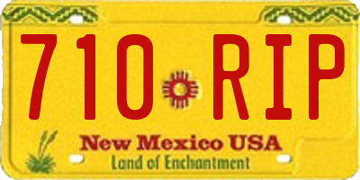 NM license plate 710RIP