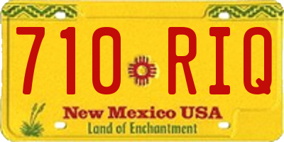 NM license plate 710RIQ