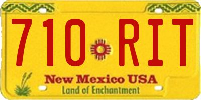NM license plate 710RIT