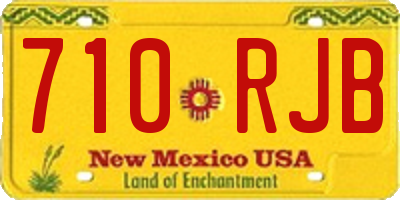 NM license plate 710RJB