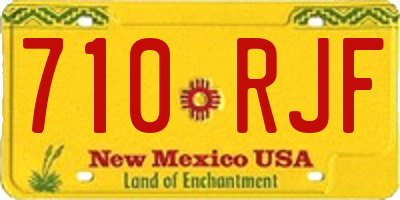 NM license plate 710RJF