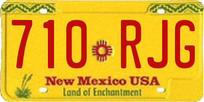NM license plate 710RJG