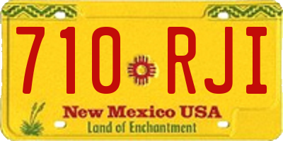 NM license plate 710RJI