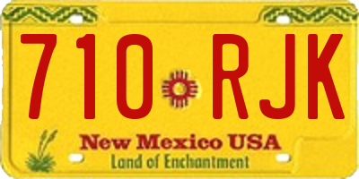 NM license plate 710RJK