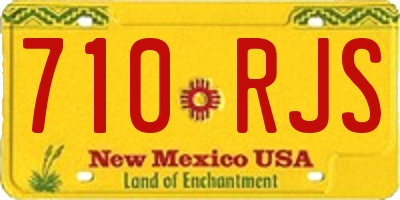 NM license plate 710RJS