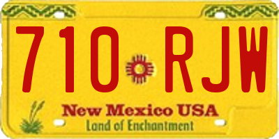 NM license plate 710RJW