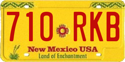 NM license plate 710RKB