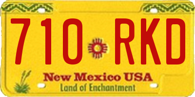 NM license plate 710RKD