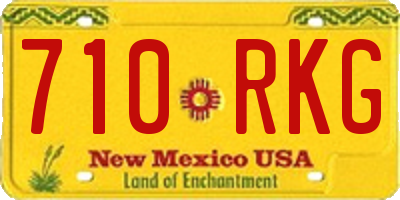 NM license plate 710RKG
