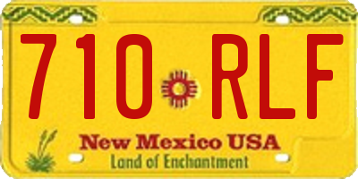 NM license plate 710RLF