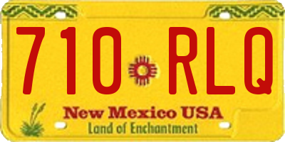 NM license plate 710RLQ