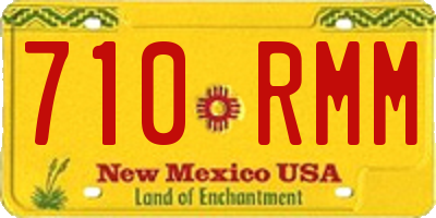 NM license plate 710RMM
