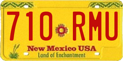 NM license plate 710RMU