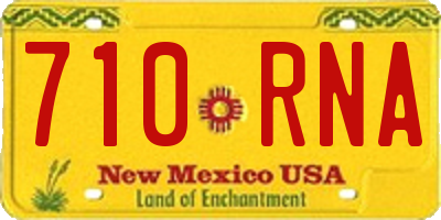 NM license plate 710RNA