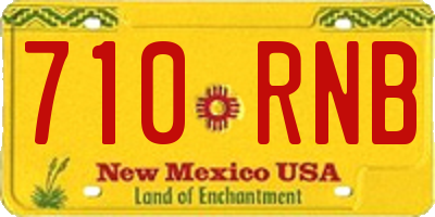 NM license plate 710RNB