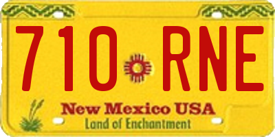 NM license plate 710RNE