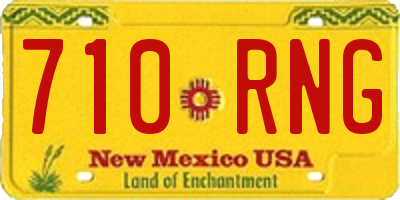 NM license plate 710RNG