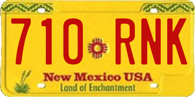 NM license plate 710RNK
