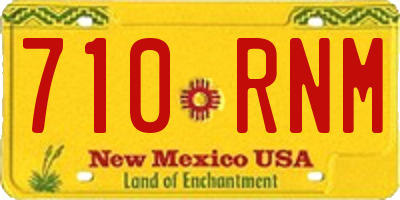 NM license plate 710RNM