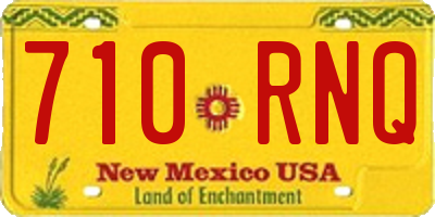 NM license plate 710RNQ