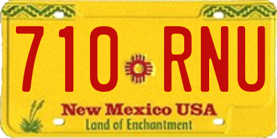 NM license plate 710RNU