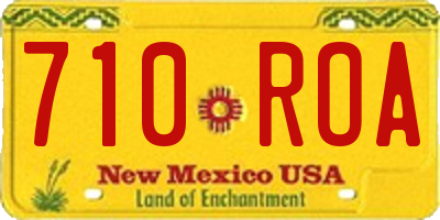 NM license plate 710ROA