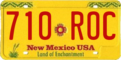 NM license plate 710ROC