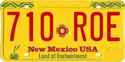NM license plate 710ROE
