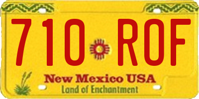 NM license plate 710ROF