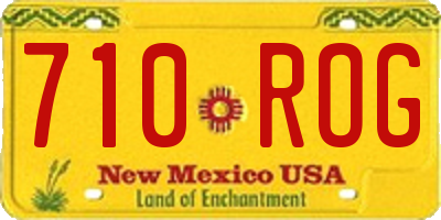 NM license plate 710ROG
