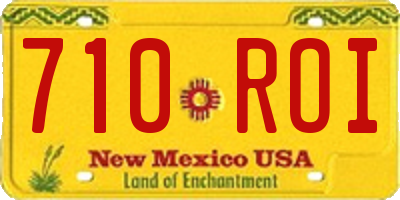 NM license plate 710ROI