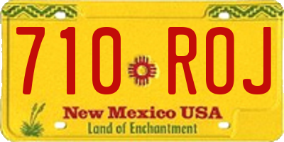 NM license plate 710ROJ