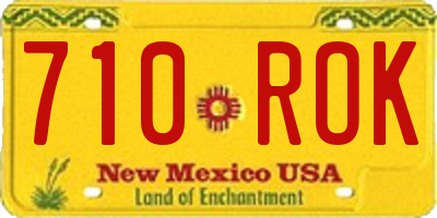 NM license plate 710ROK
