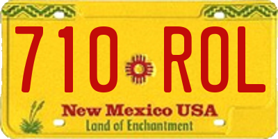 NM license plate 710ROL